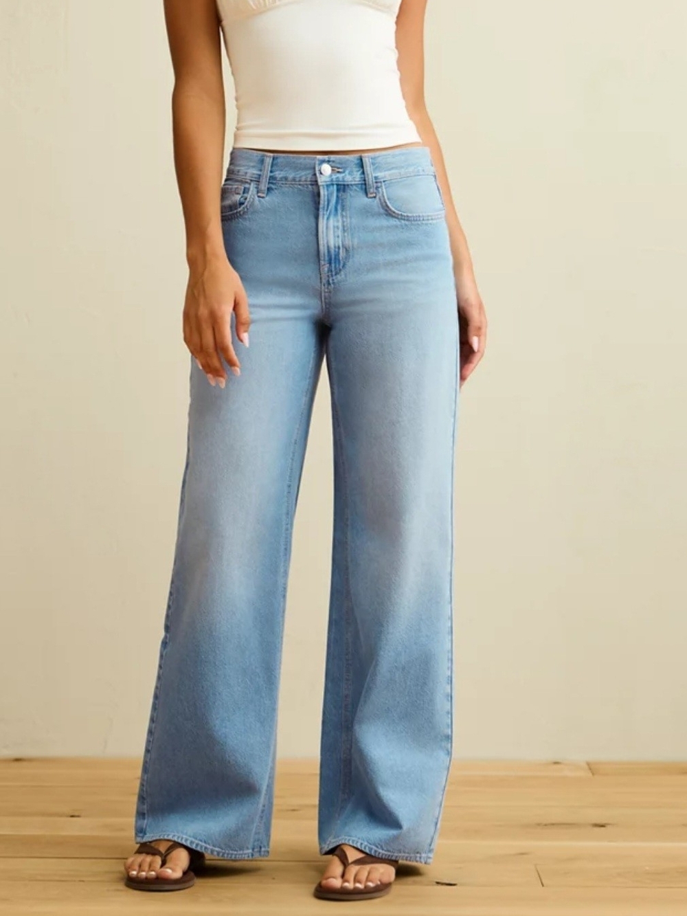 American Eagle Super High Rise Baggy Straight Leg